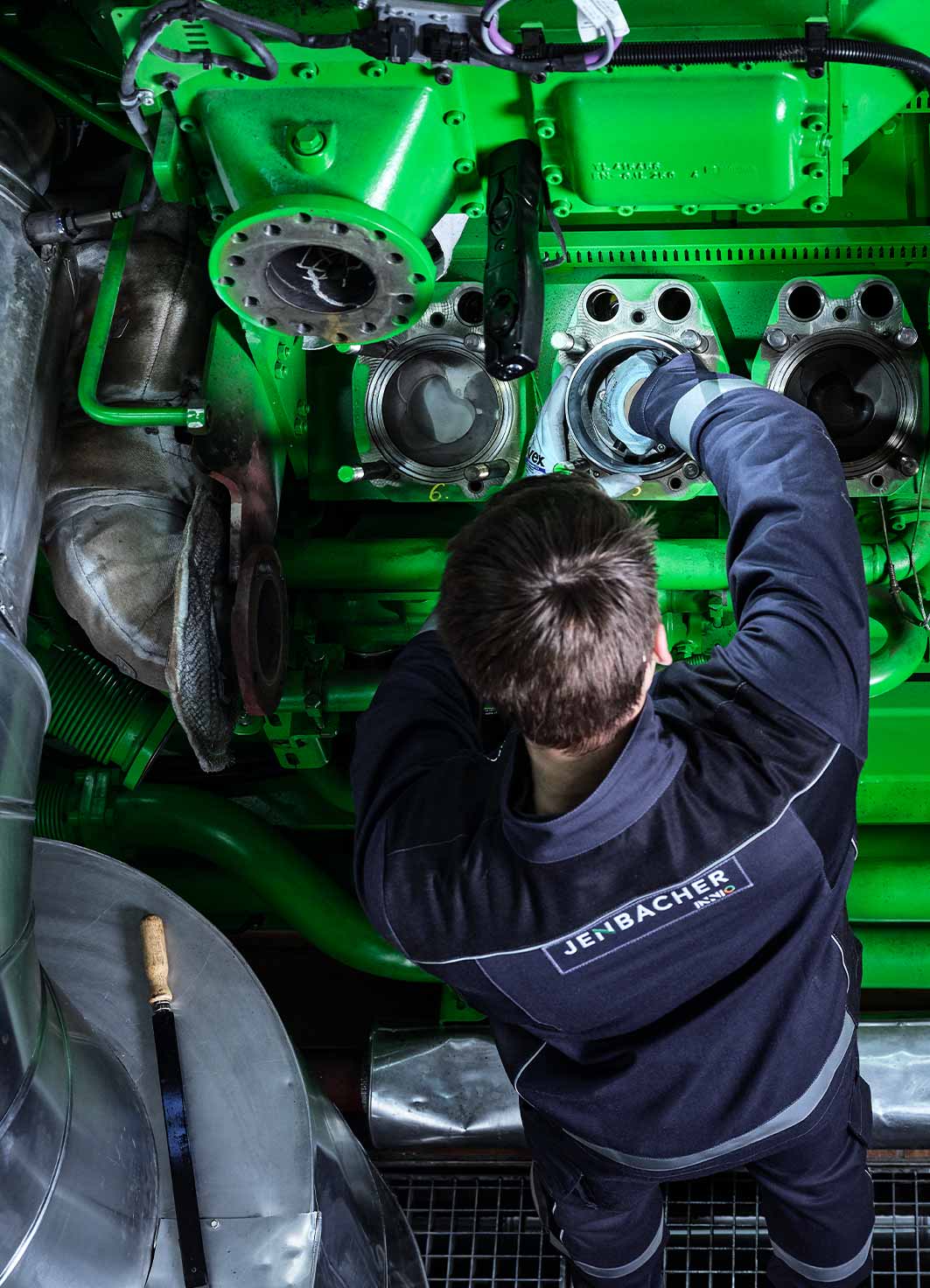 Engineer working on laptop