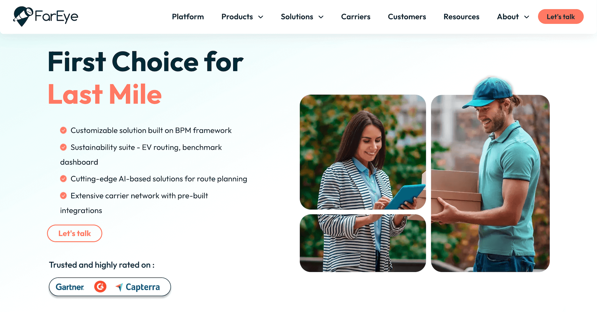 FarEye homepage: First Choice for Last Mile