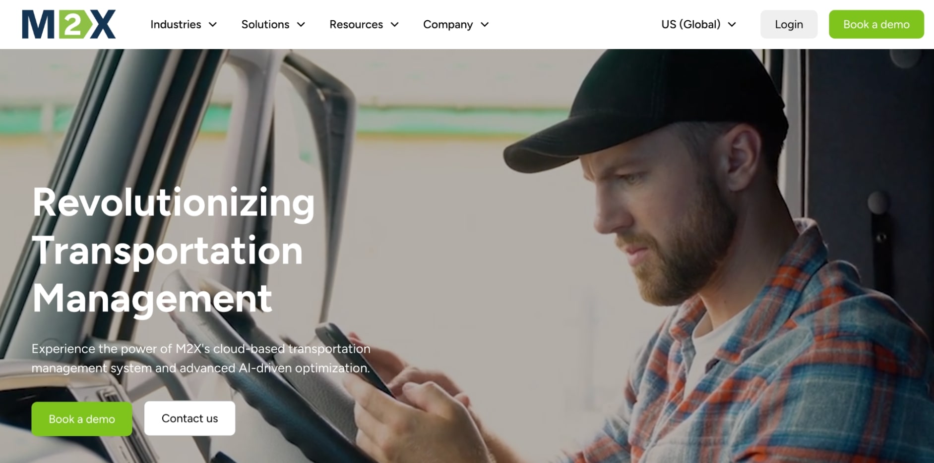 M2X Group homepage: Revolutionizing Transportation Management