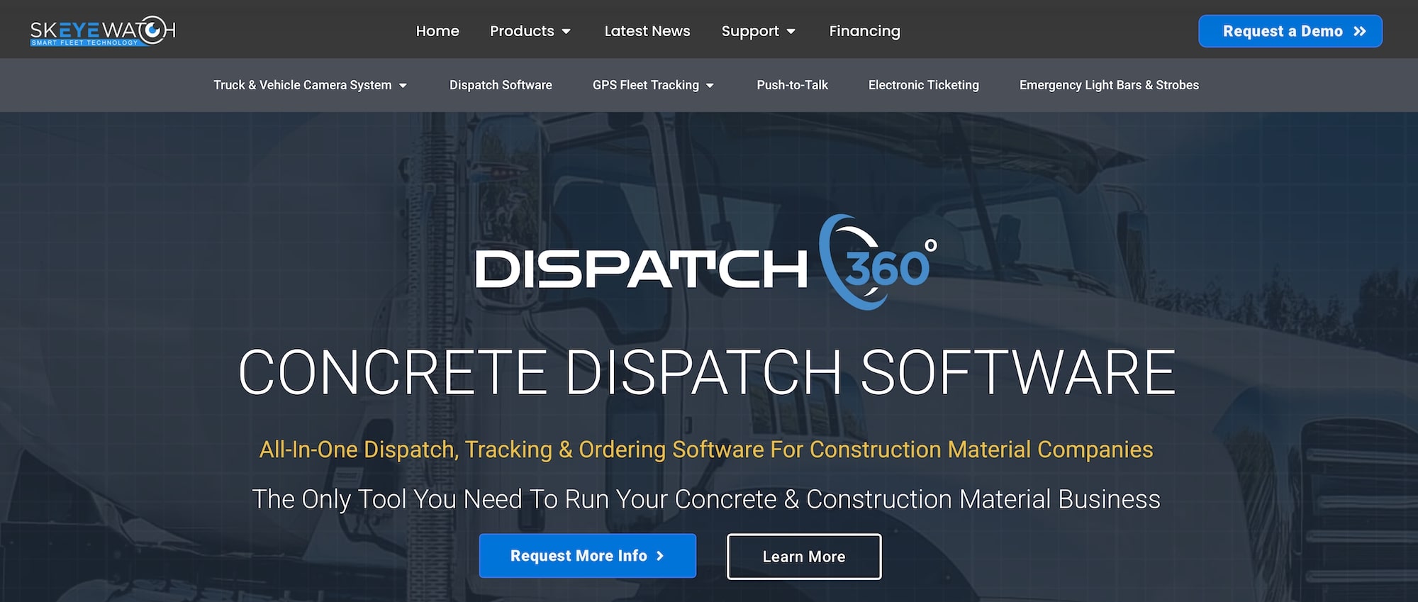 Dispatch360 by skEYEwatch homepage: Concrete Dispatch Software