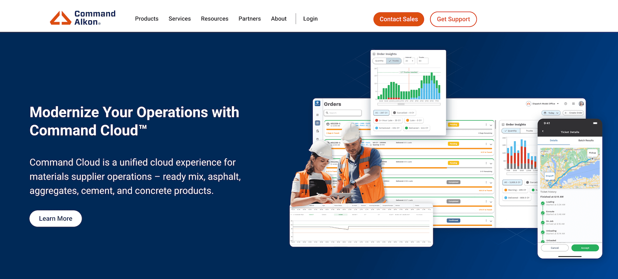 Command Alkon homepage: Modernize Your Operations with Command Cloud
