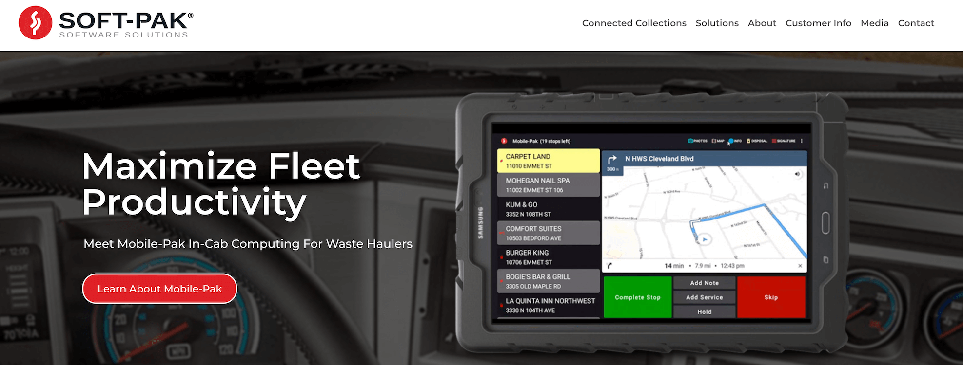 Soft-Pack homepage: Maximize Fleet Productivity