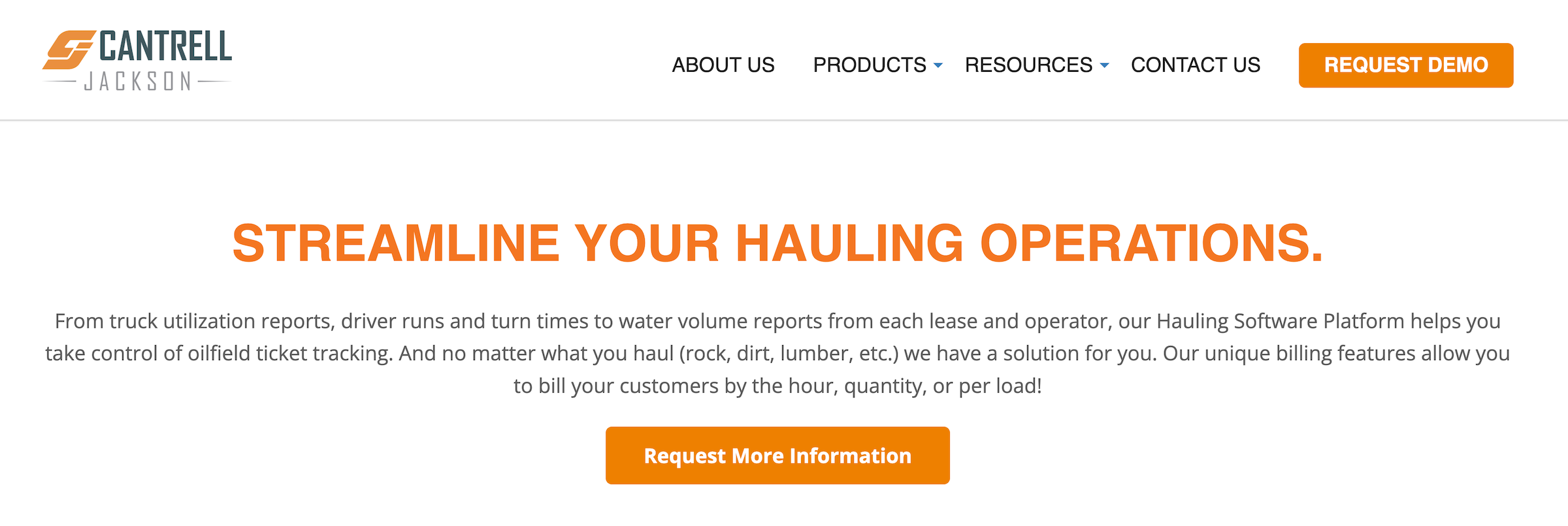 Cantrell Jackson homepage: Streamline Your Hauling Operations