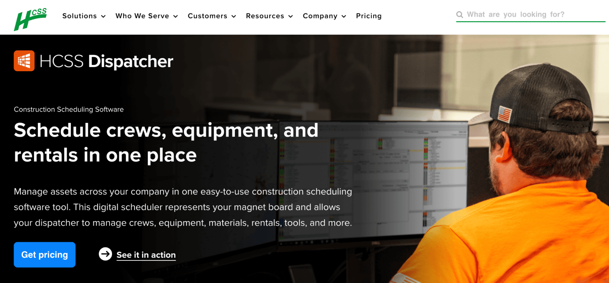 HCSS Dispatcher homepage: Schedule crews, equipment, and rentals in one place