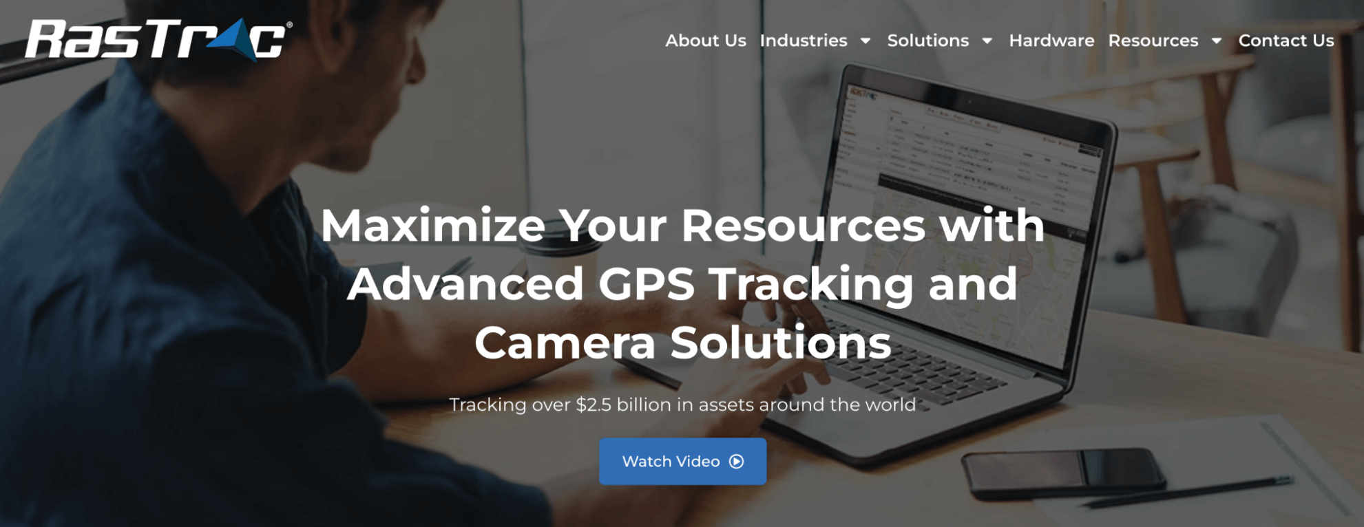 Rastrac homepage: Maximize Your Resources with Advanced GPS Tracking and Camera Solutions