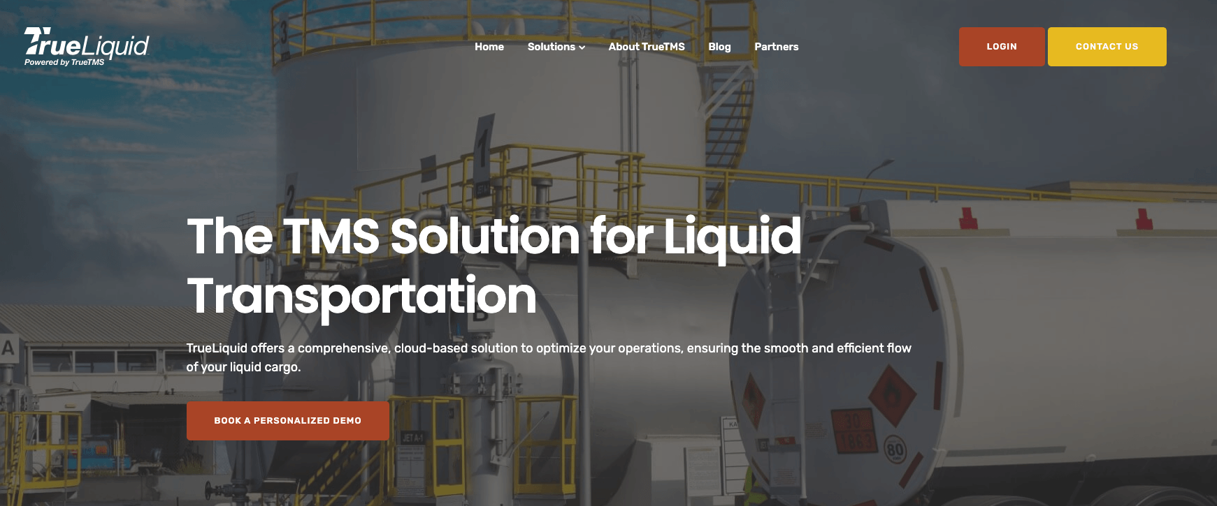 TrueTMS by TrueLiquid homepage: The TMS Solution for Liquid Transportation