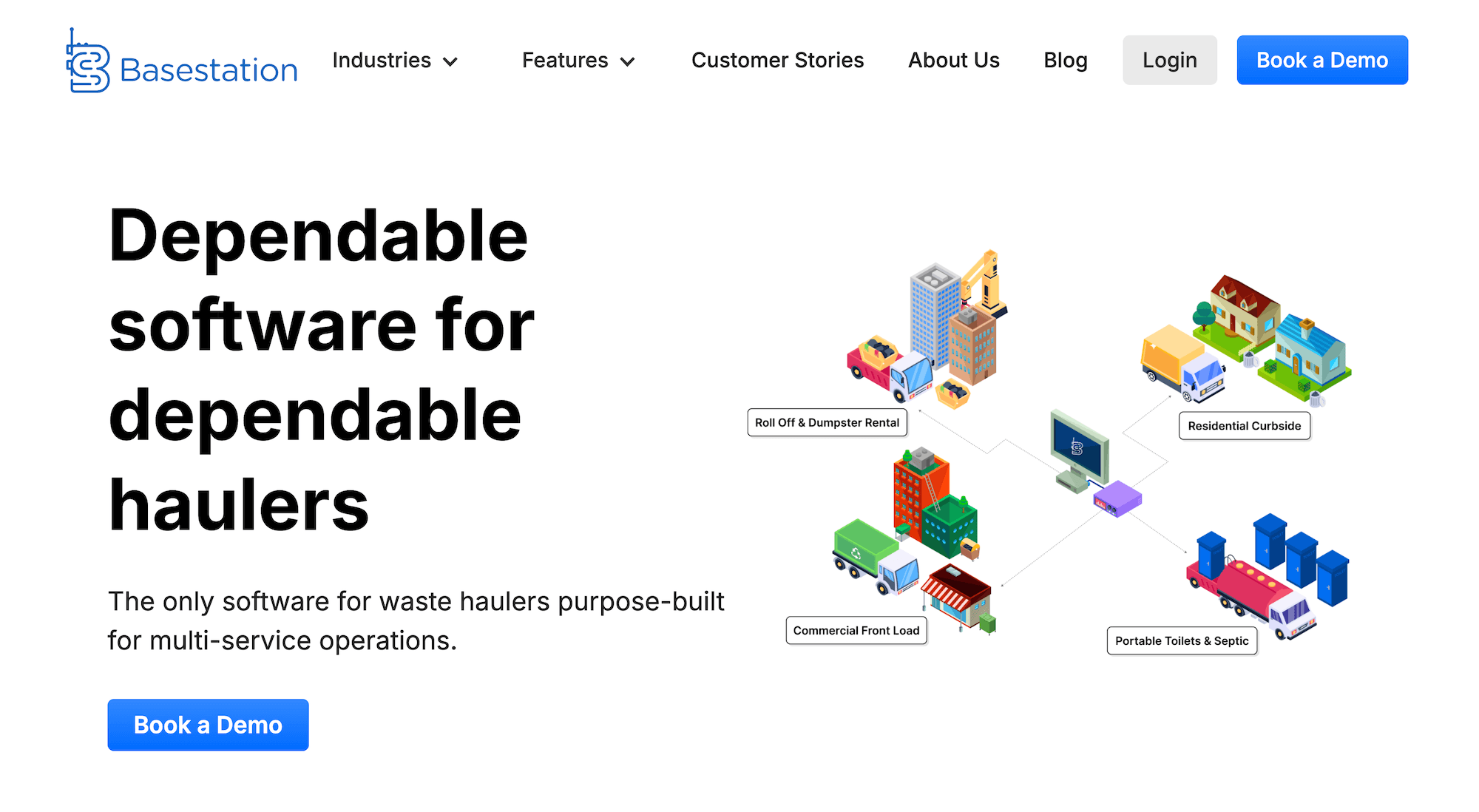 Basestation homepage: Dependable software for dependable haulers