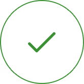 A green square with a white background.