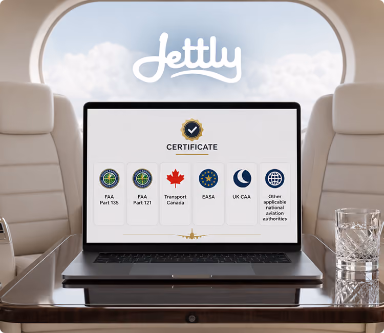 jettly logo in laptop