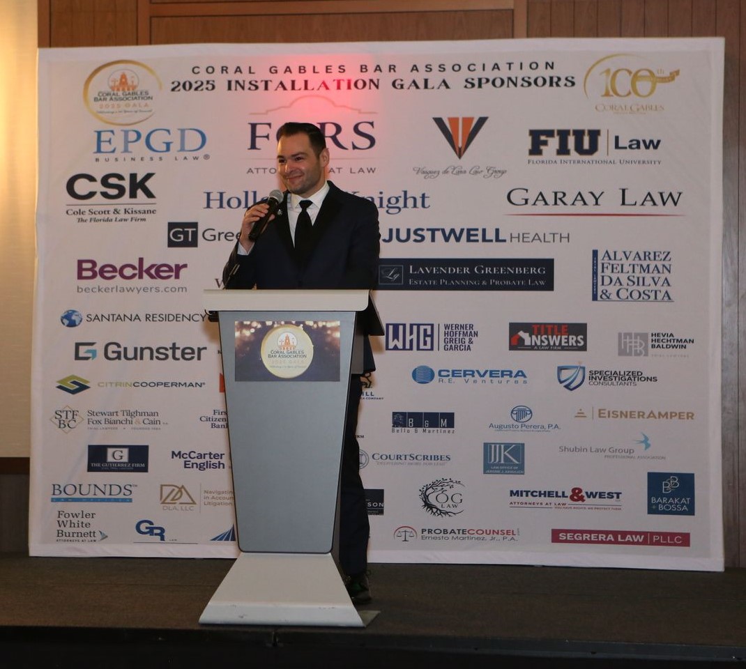 Daniel Fors Sworn-In as 66th President of the Coral Gables Bar Association