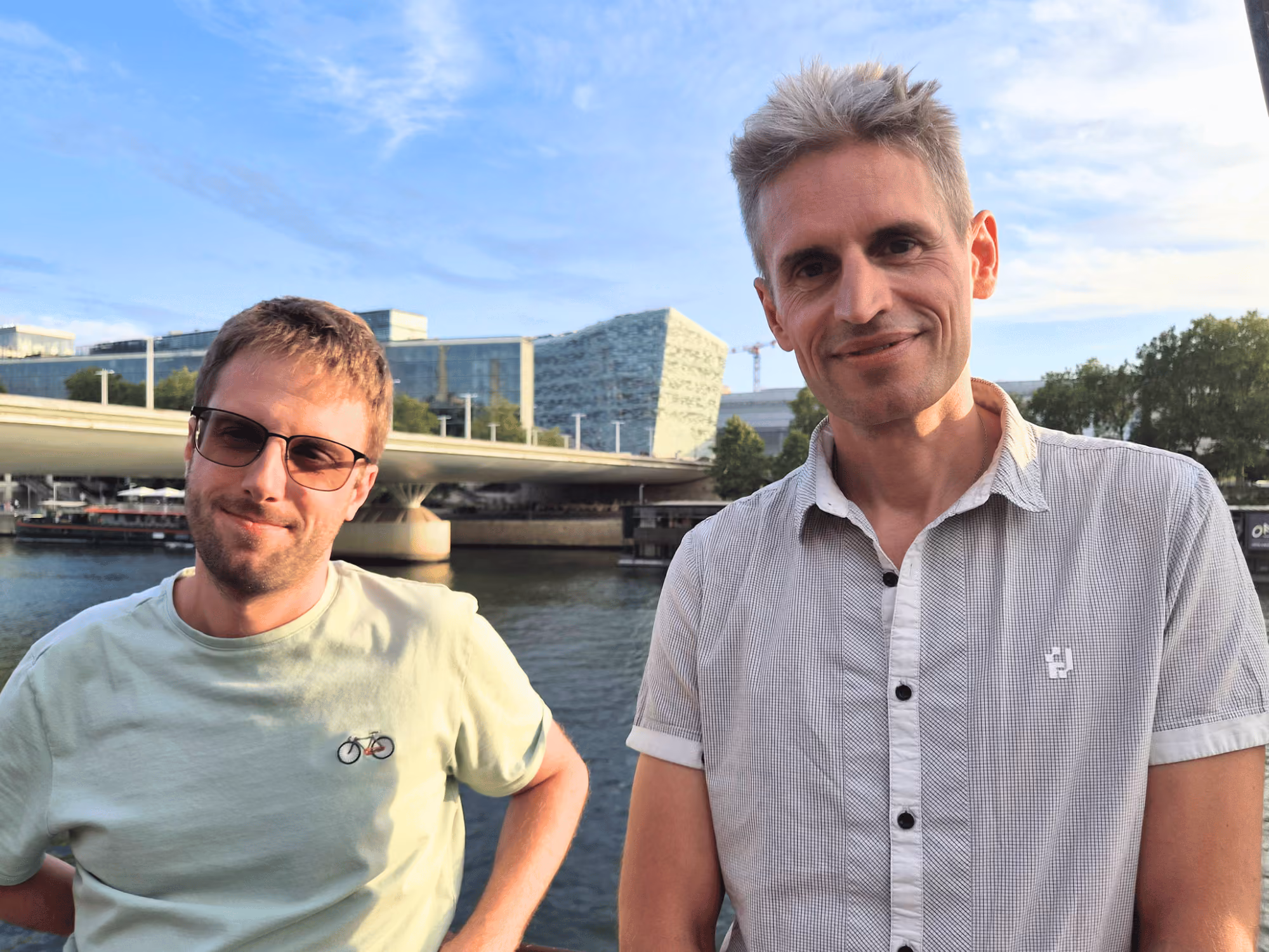 Jérôme Desboeufs (Living Data) et Mathieu Becker (Isogeo)