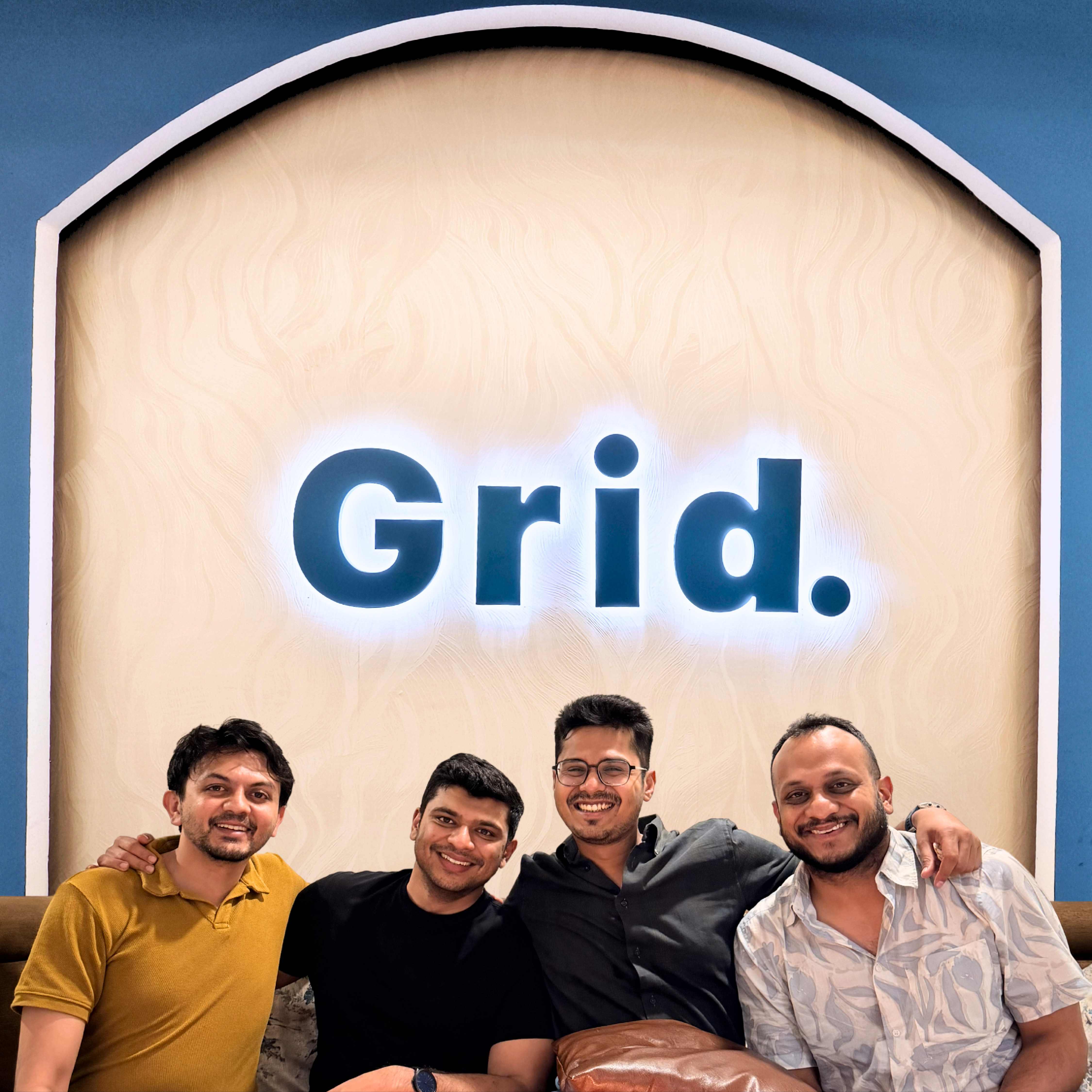 The founders of WorkOnGrid: (L-R) Shreyansh Jain, Shaurya Poddar, Aayush Agarwal, Udit Poddar