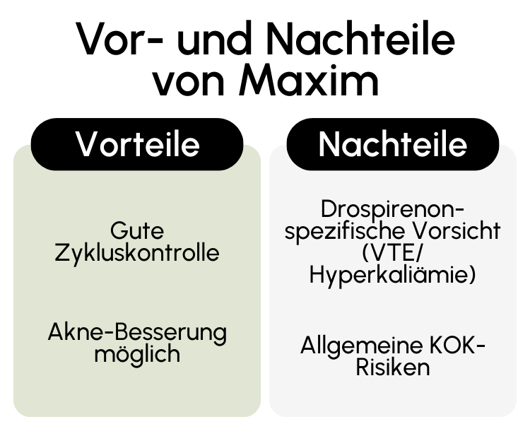 Vor- und Nachteile von Maxim