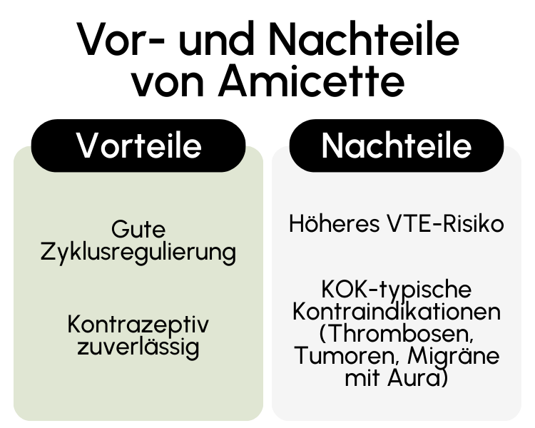 Vor- und Nachteile von Amicette
