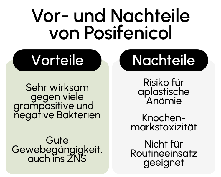 Vor- und Nachteile von Posifenicol
