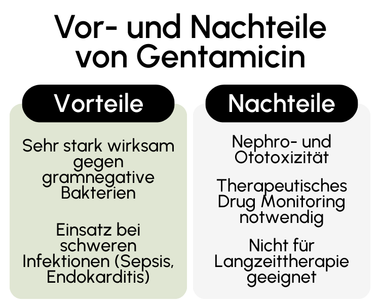 Vor- und Nachteile von Gentamicin