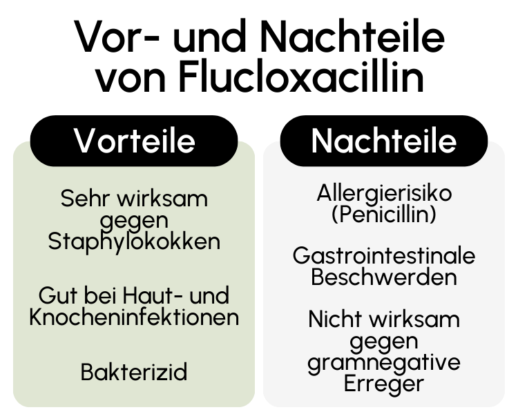 Vor- und Nachteile von Flucloxacillin