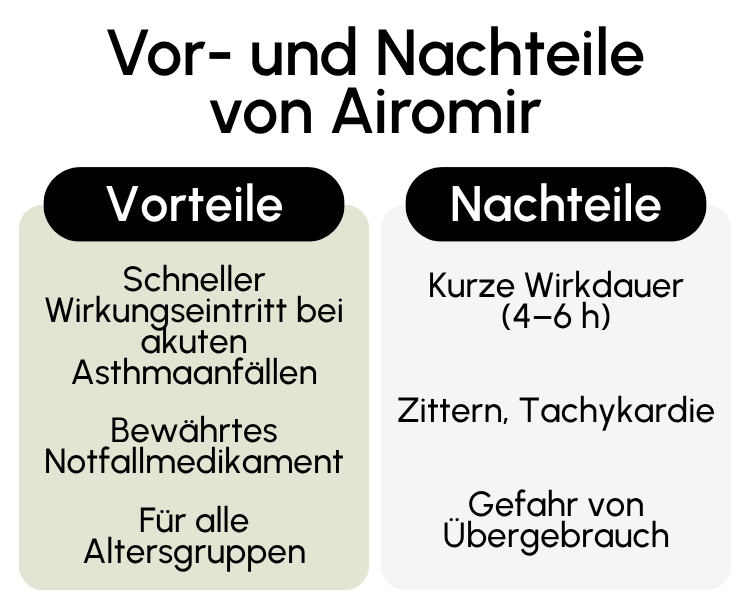 Vor- und Nachteile von Airomir