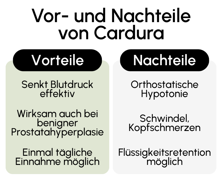 Vor- und Nachteile von Cardura