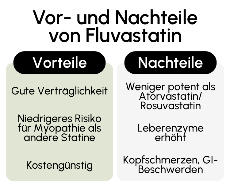 Vor- und Nachteile von Fluvastatin