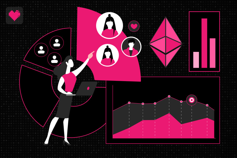 Marketing consultation meeting with cryptocurrency project strategy materials