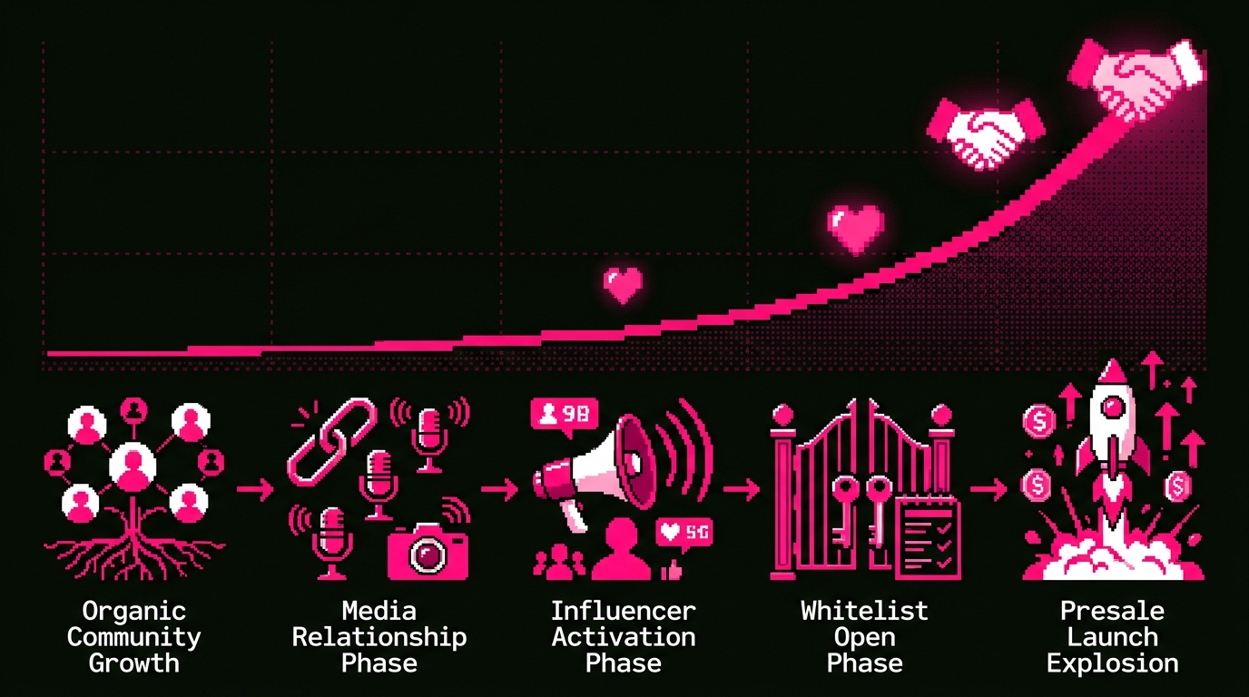 Crypto presale marketing strategy session with token project founders