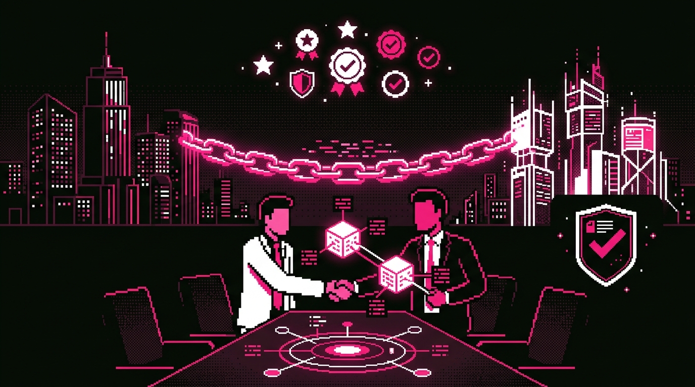 Institutional blockchain marketing presentation showing enterprise crypto adoption and TradFi transition strategy