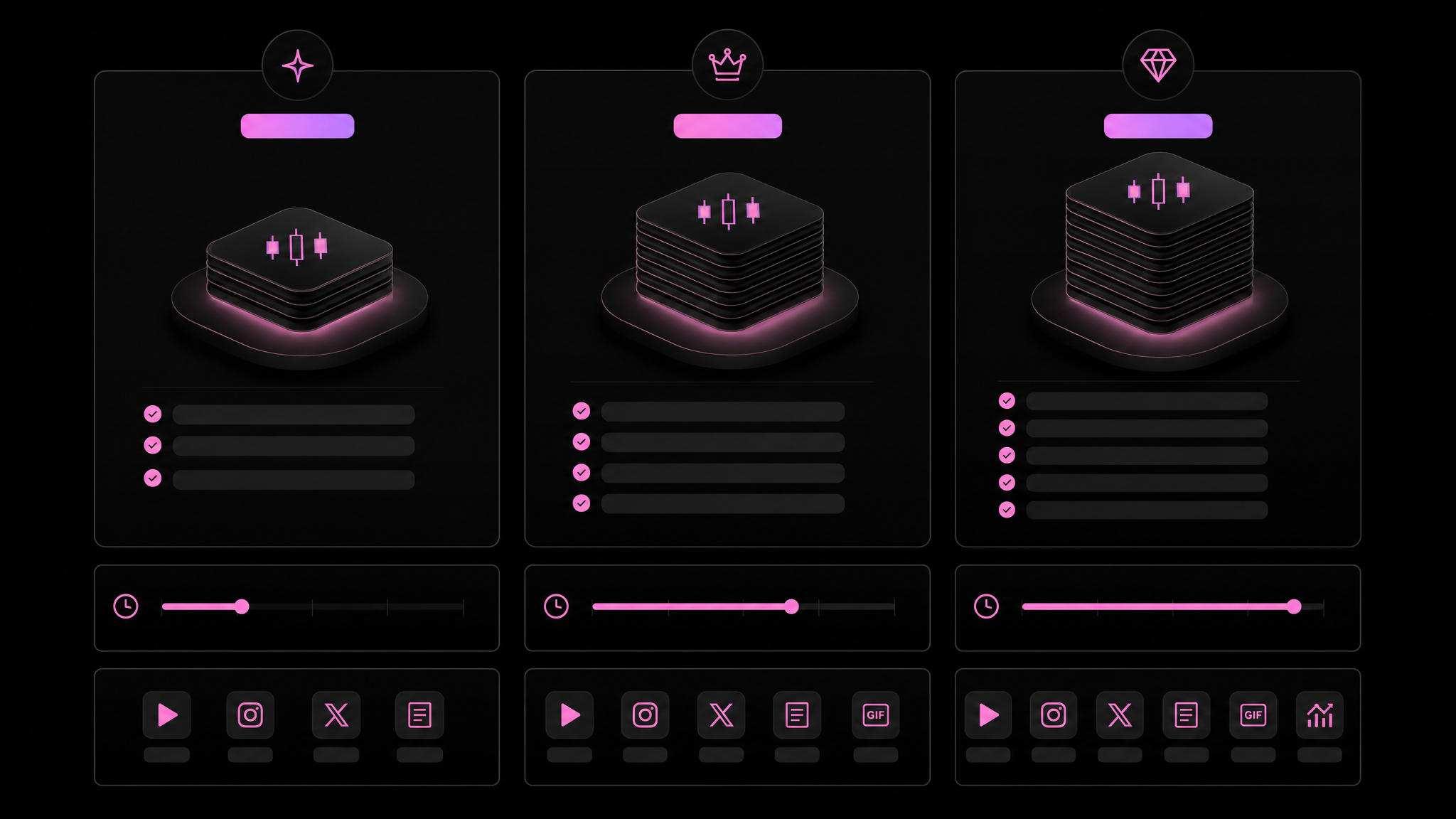 Three worked crypto clipping campaign engagement examples — memecoin Pump.fun push, mid-cap exchange listing, and Layer-1 mainnet launch