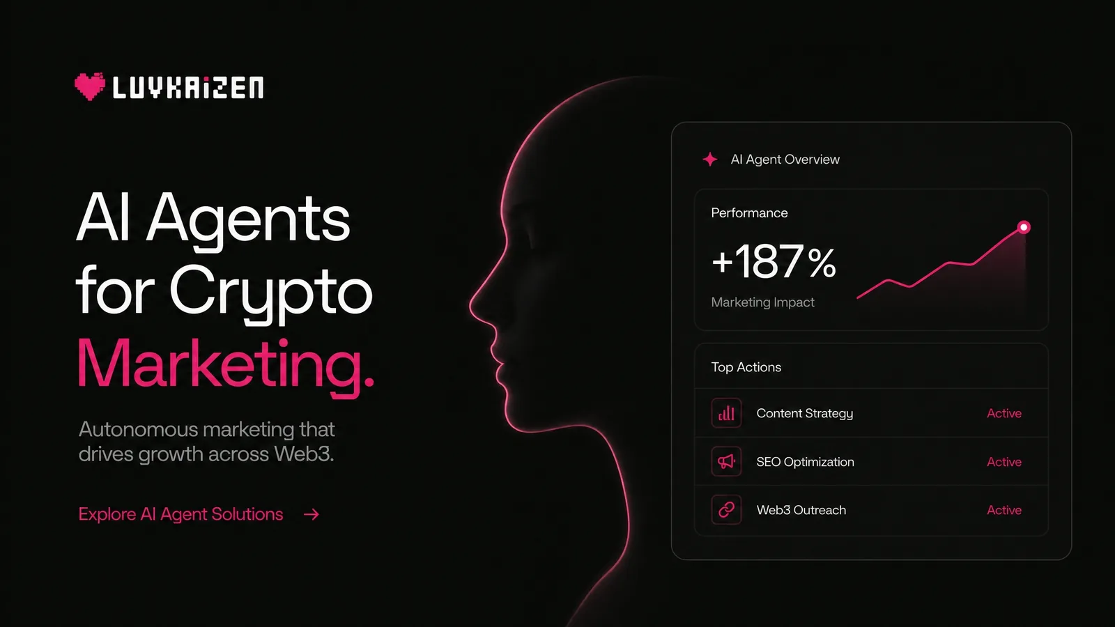 AI agent crypto marketing dashboard — autonomous Web3 growth automation
