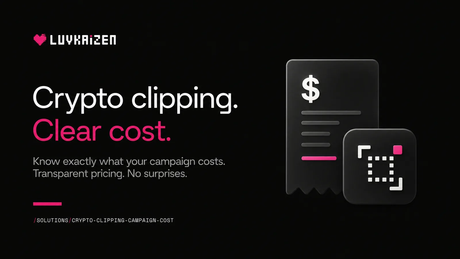 Crypto clipping campaign cost calculator — pricing by tier, platform, target