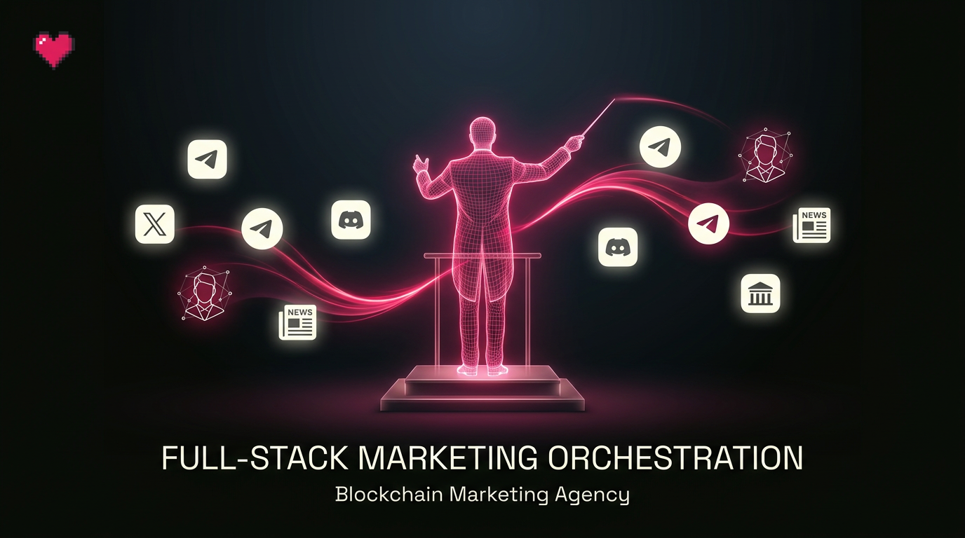 LuvKaizen blockchain marketing agency hero section image