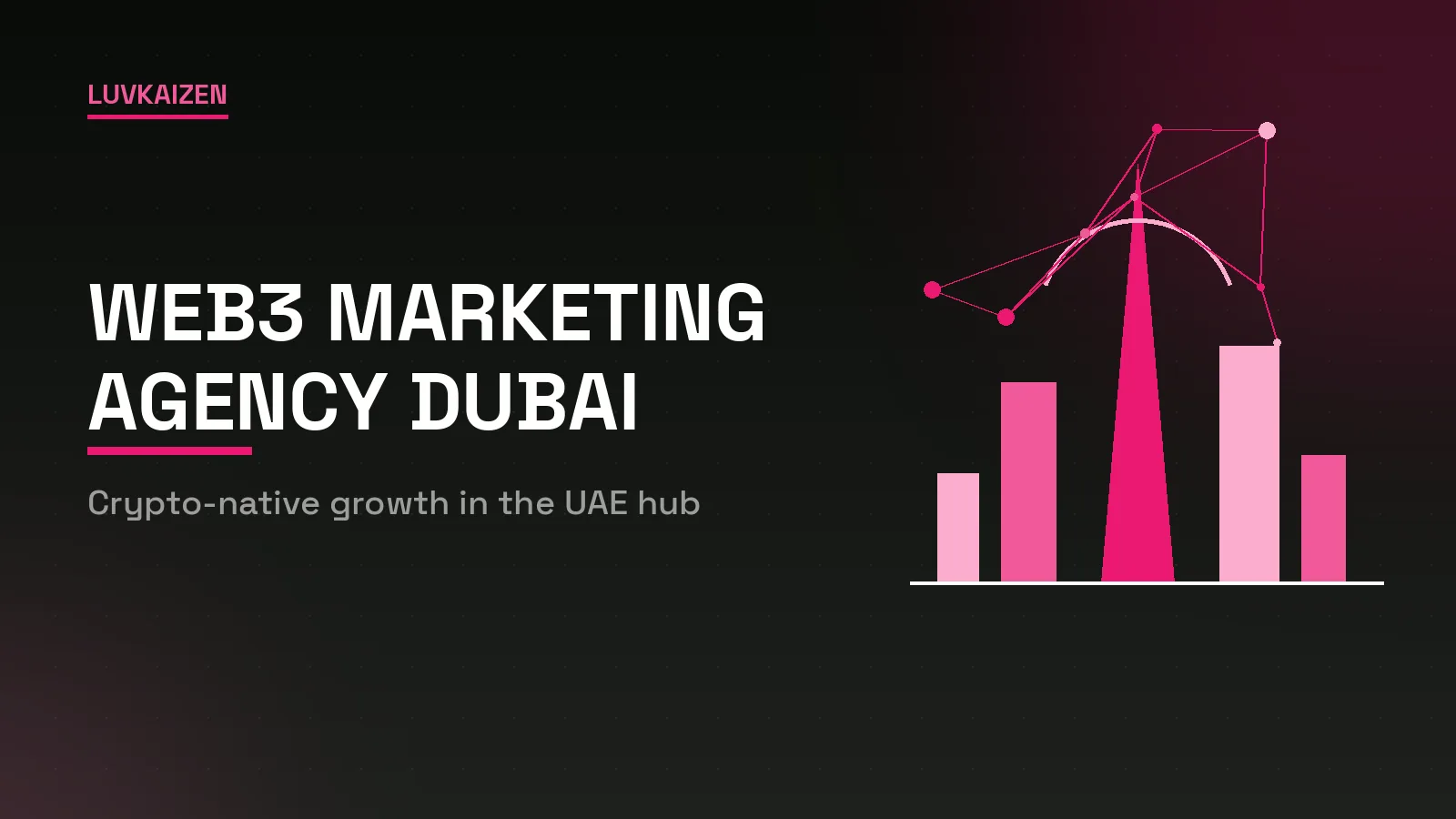 Abstract Dubai skyline graphic for web3 marketing agency Dubai