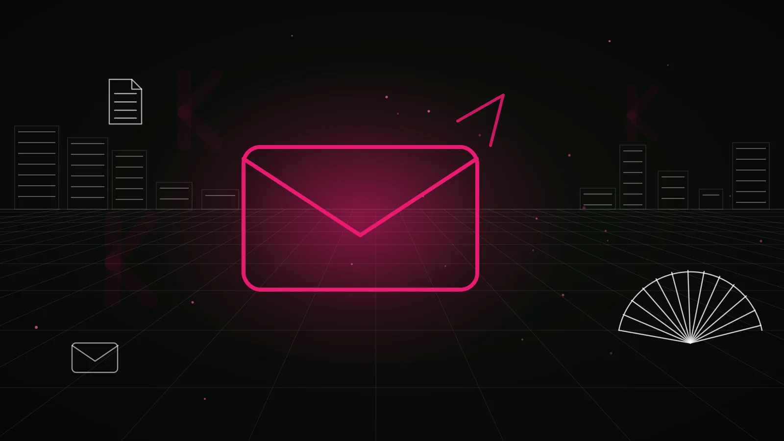 crypto email marketing agency: LuvKaizen branded hero illustration