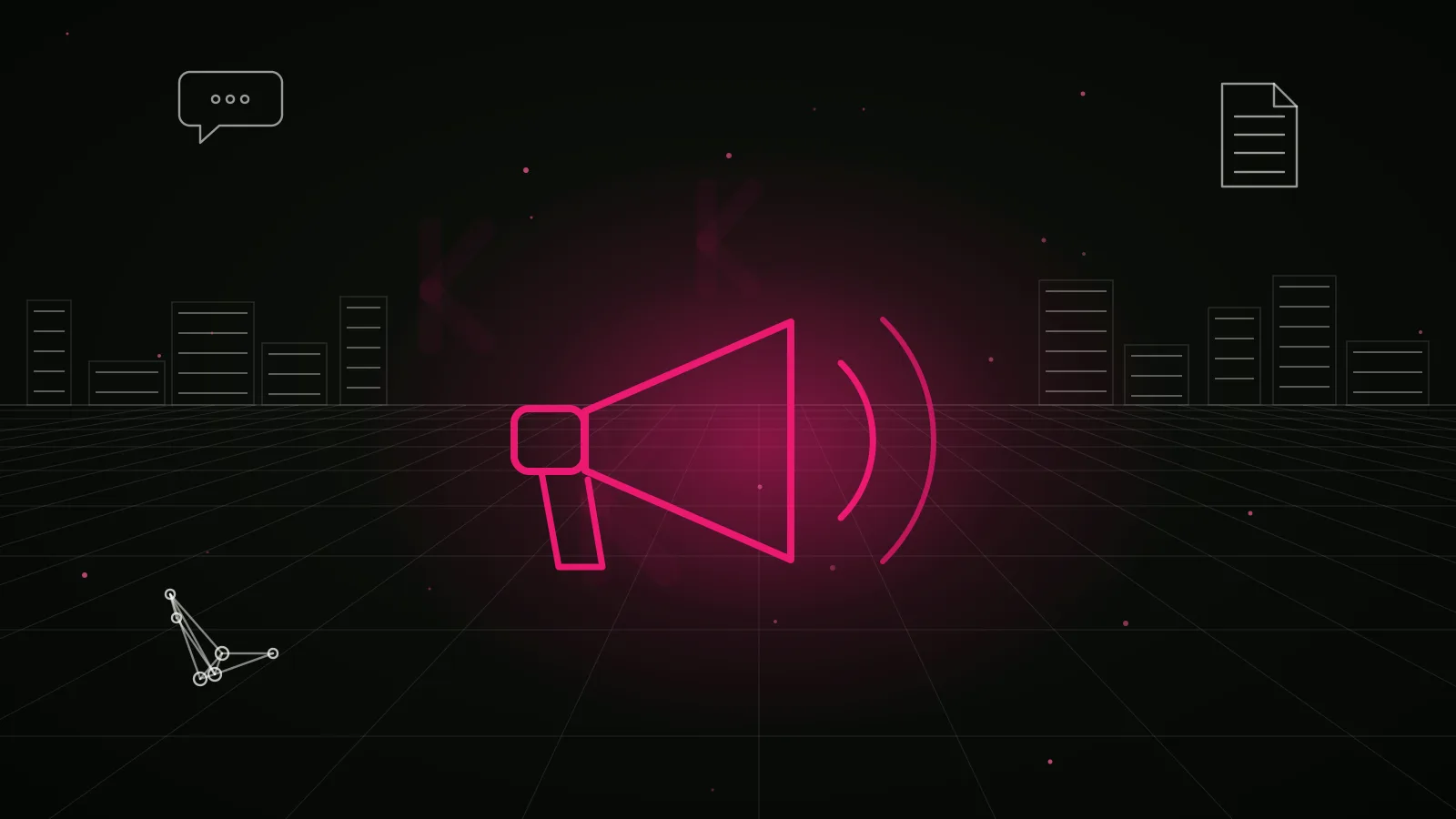 blockchain pr agency: LuvKaizen branded hero illustration
