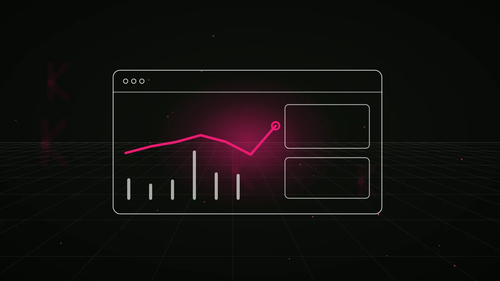 crypto advertising agency: results dashboard illustration