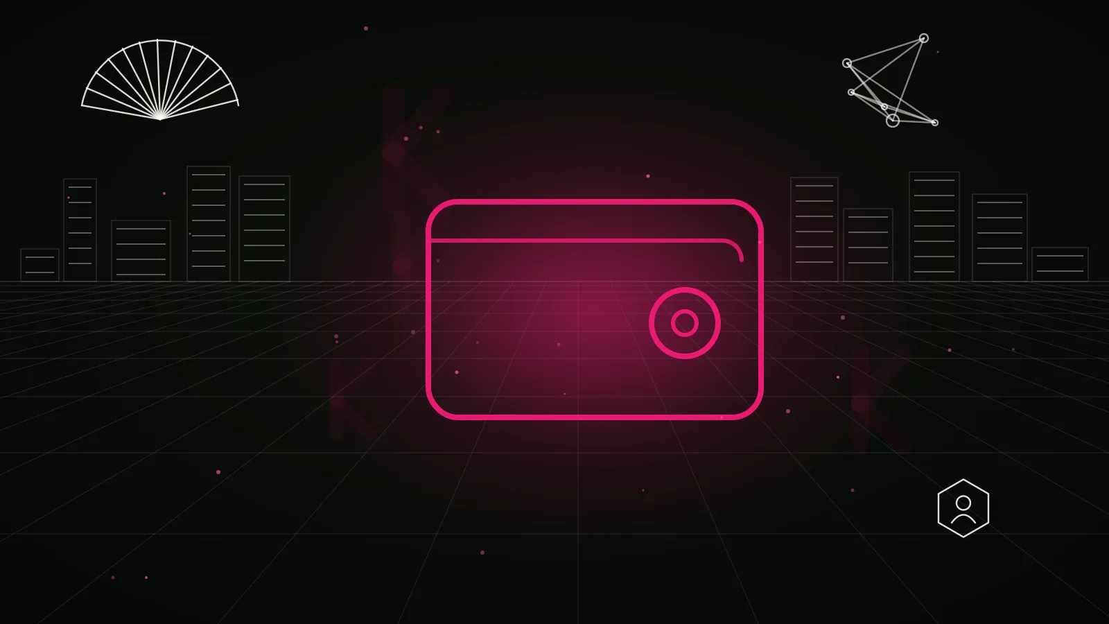 crypto wallet marketing agency: LuvKaizen branded hero illustration