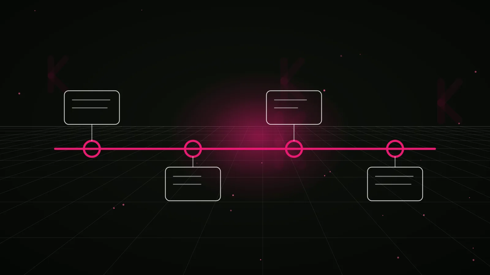 polygon marketing agency: process timeline illustration