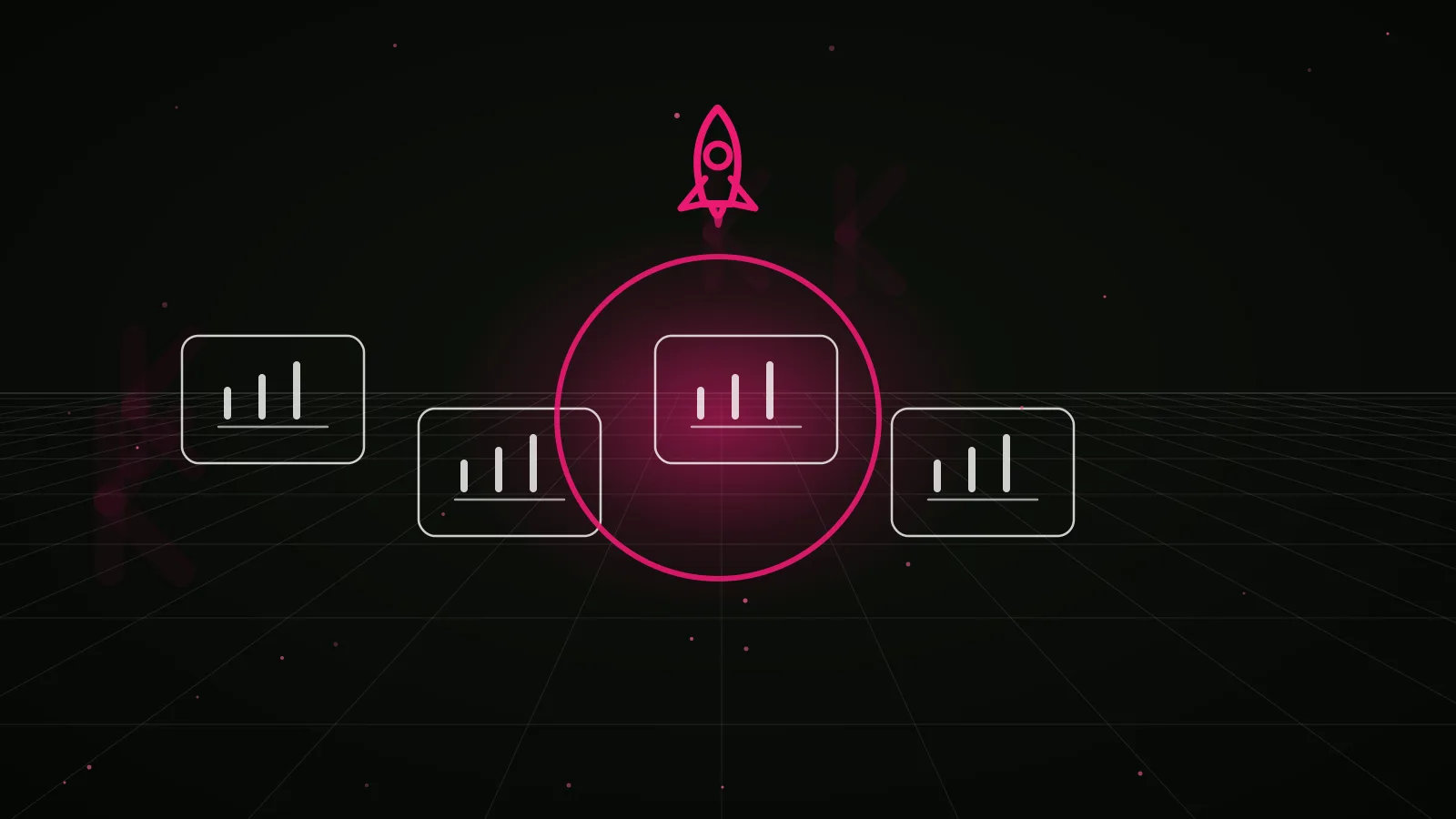 crypto launchpad marketing agency: why-us stat panel illustration