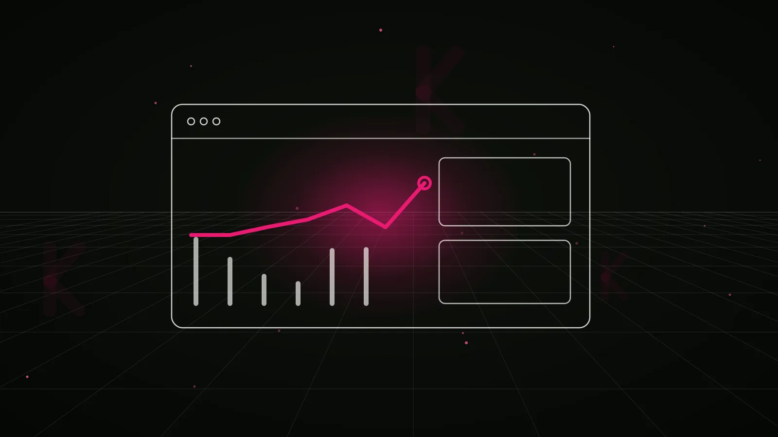 crypto x growth — results dashboard illustration