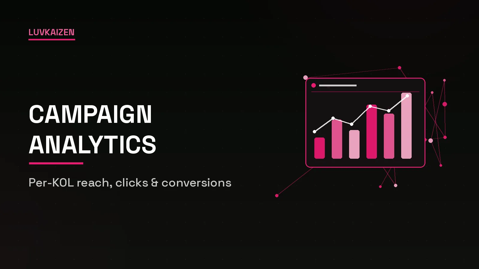 KOL campaign analytics dashboard with per-KOL performance