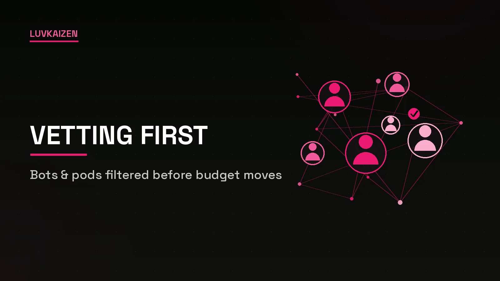 Crypto influencer vetting — bots and pods filtered out