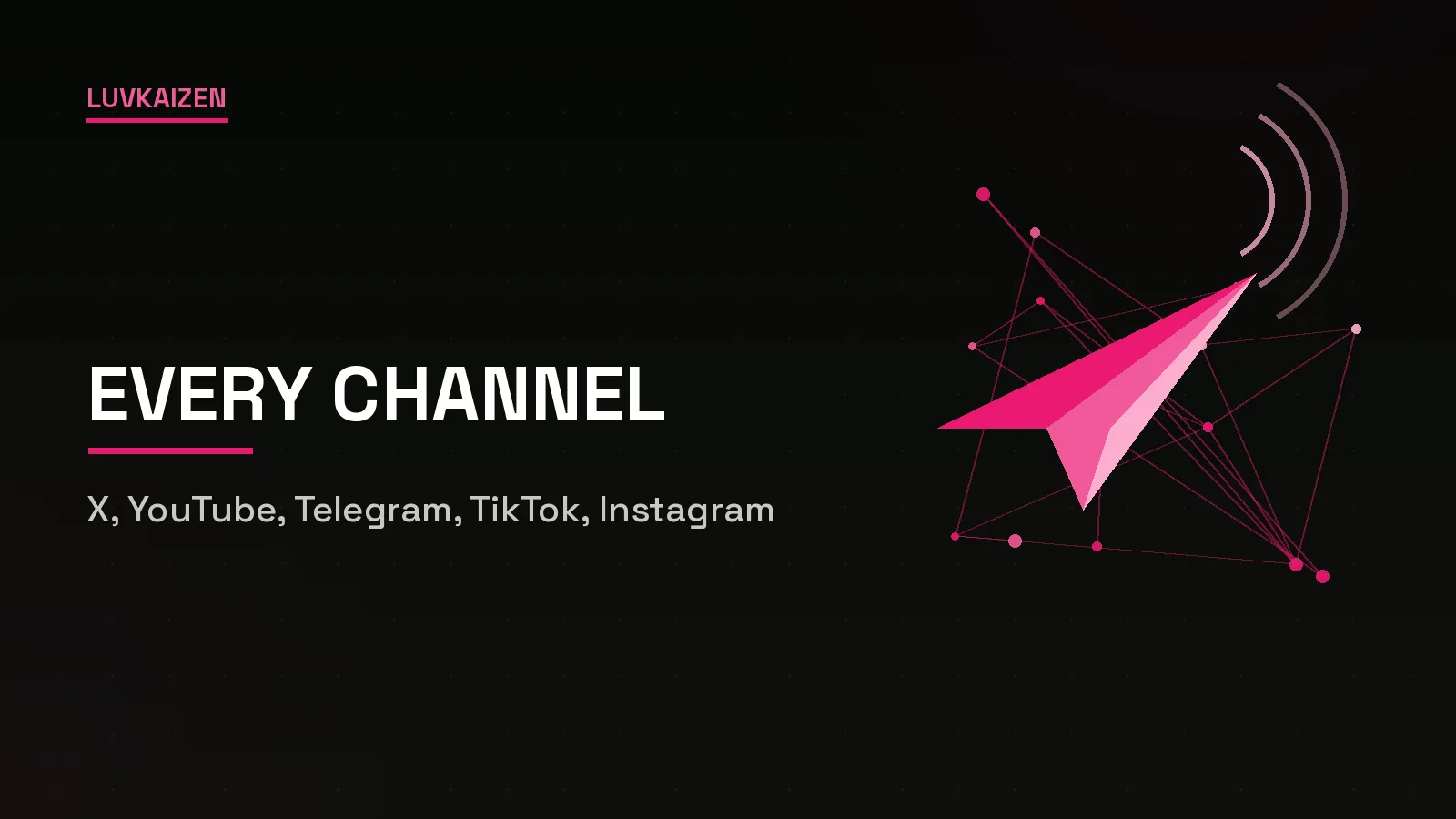 Crypto influencer channels — X, YouTube, Telegram, TikTok, Instagram