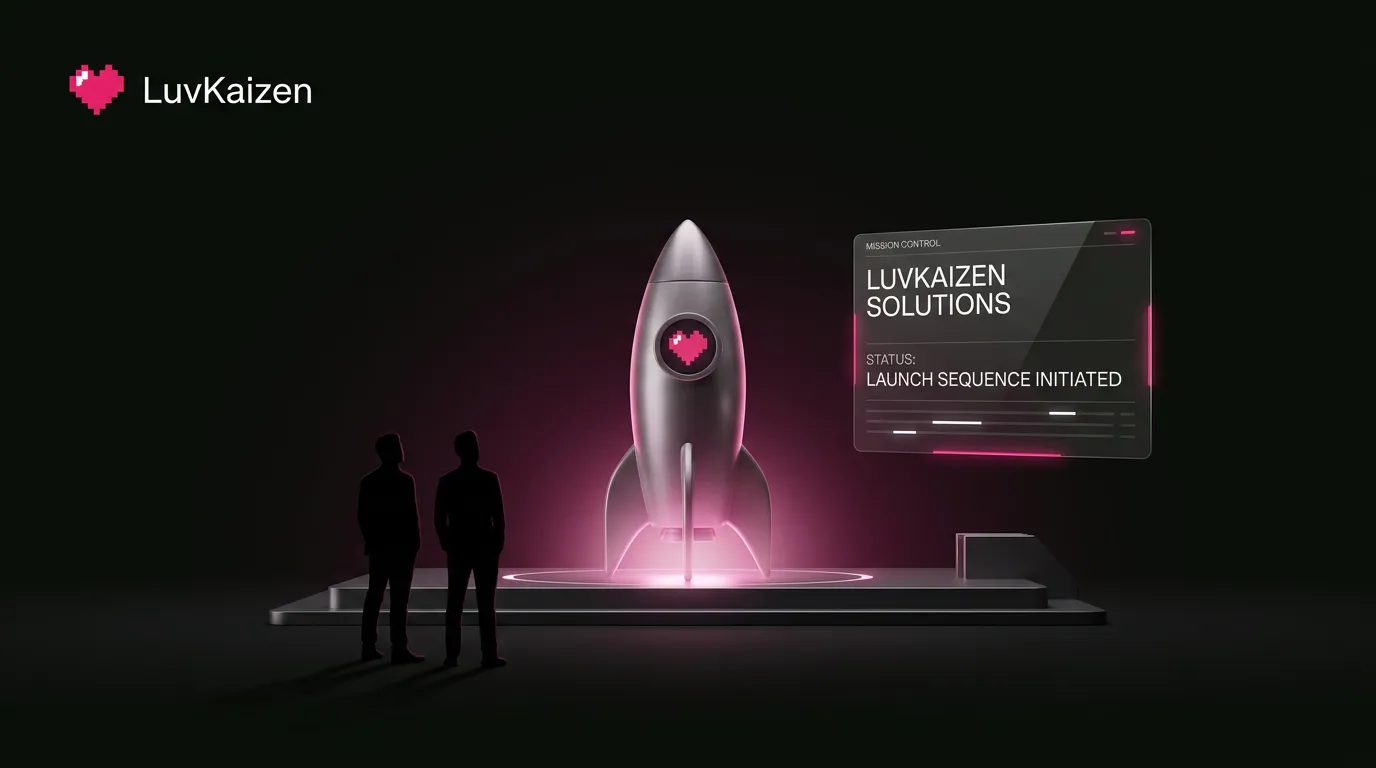 LuvKaizen crypto marketing agency for startups hero section image