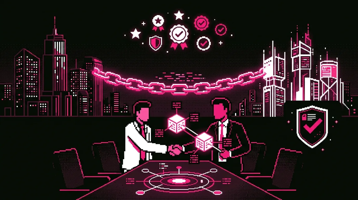 Institutional blockchain marketing presentation showing enterprise crypto adoption and TradFi transition strategy