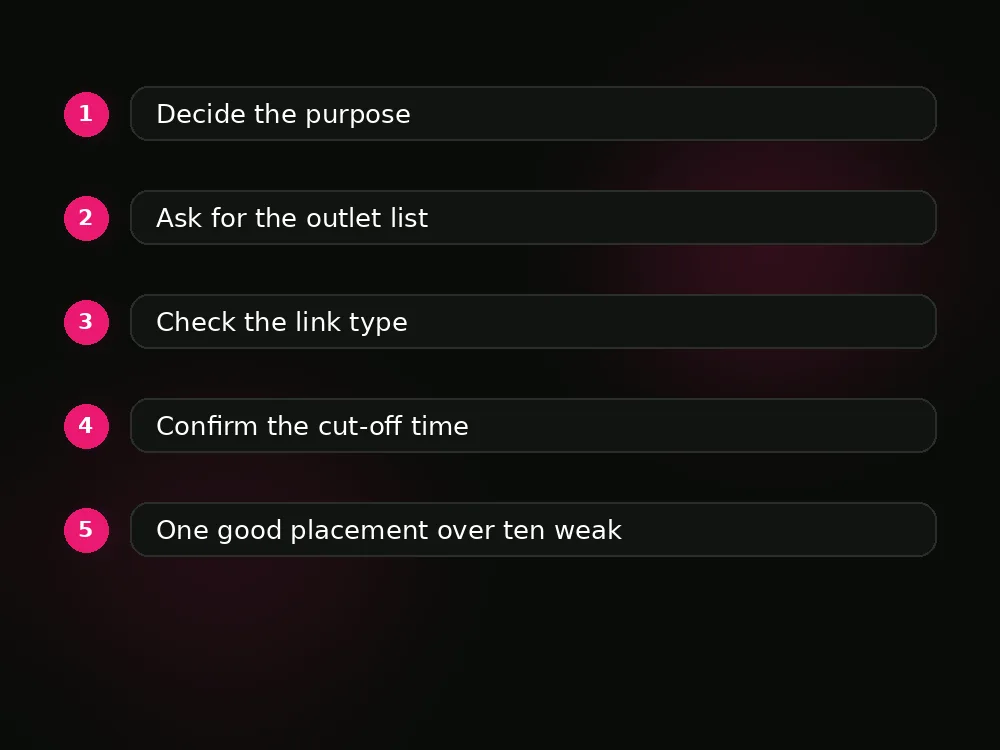 Five step checklist for buying a crypto press release