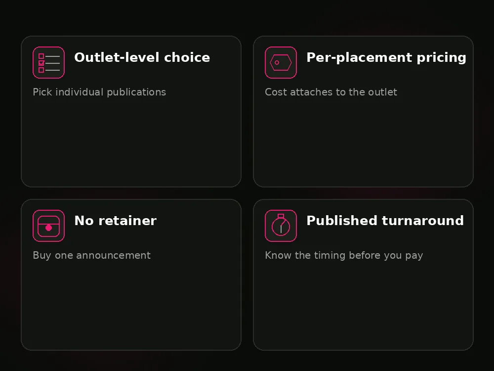 Comparison of crypto PR marketplace model versus traditional agency retainer