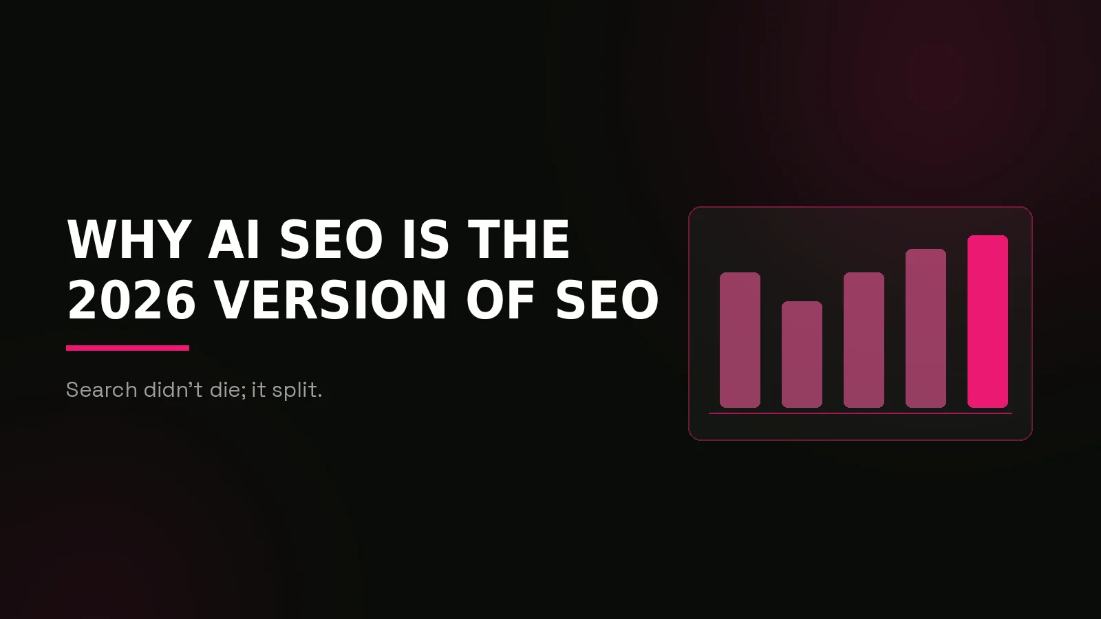 ai seo agency: why-us stat panel illustration