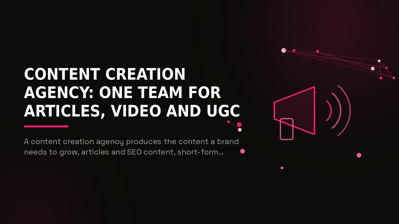 content creation agency: hero illustration