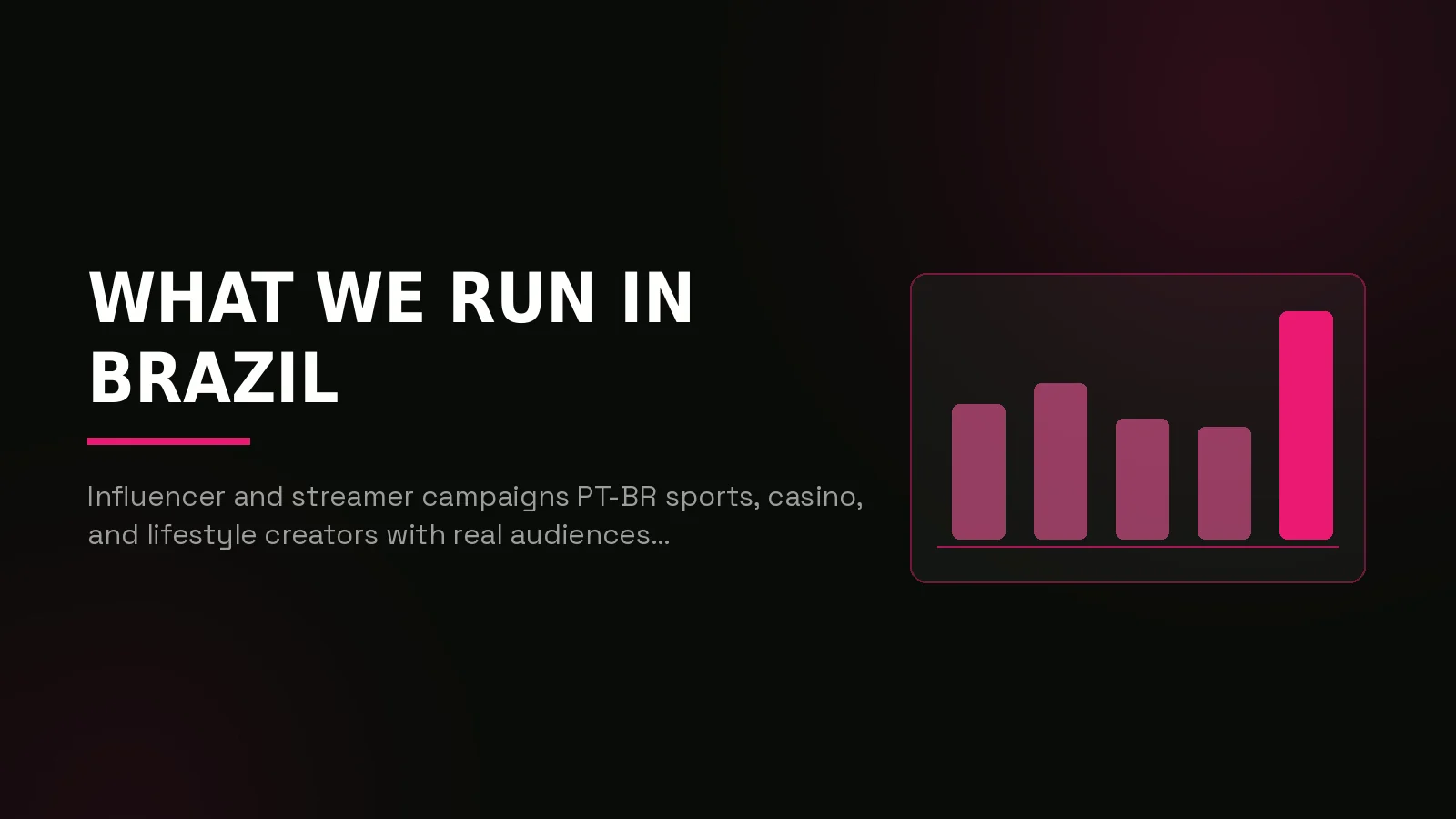 igaming marketing agency brazil: why-us stat panel illustration
