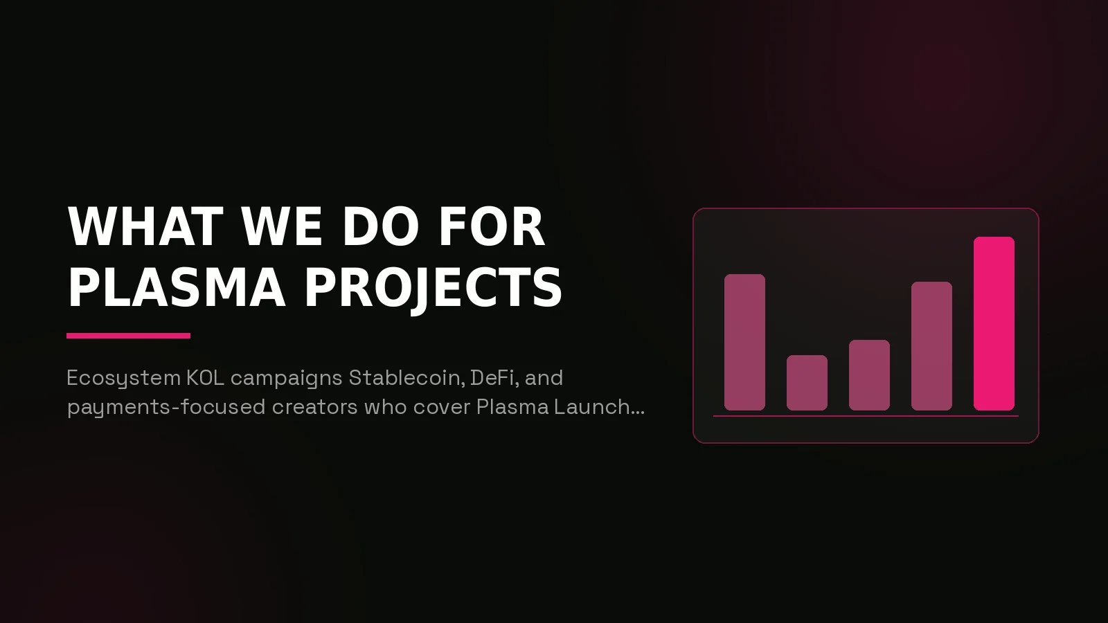 plasma marketing agency: why-us stat panel illustration